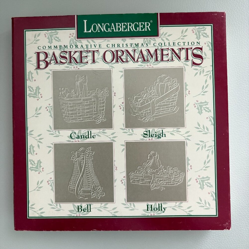 Vintage Longaberger Pewter Christmas Ornaments 1994
